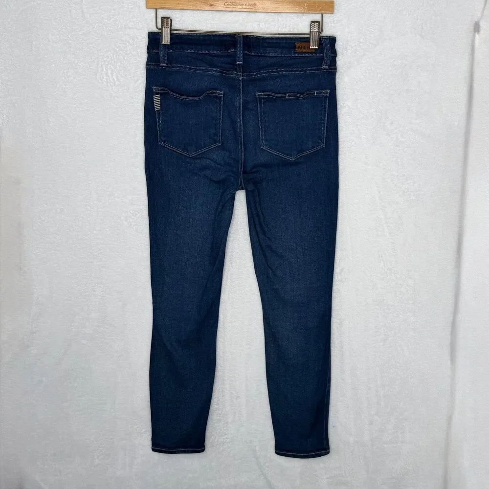 Paige Jeans Women's Size‎ 27 Dark Blue Hoxton Crop Ankle Denim Stretch Mid rise
